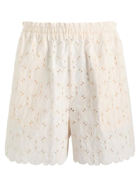 Moncler Moncler Embroidered Cotton-blend Poplin Shorts