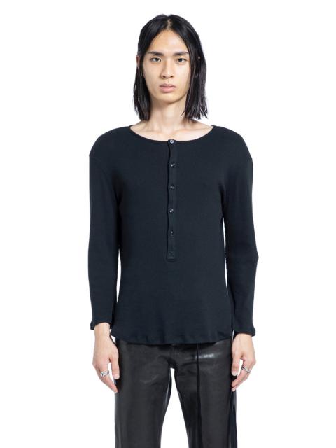 Ann Demeulemeester Ilyas Serafino Top In Cotton Rib Jersey