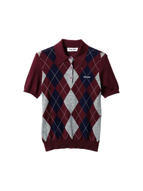 argyle intarsia-knit sweater