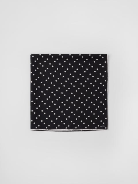 Prada Printed silk twill scarf 90x90