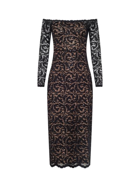 L'AGENCE Lindsay Sequined Lace Dress