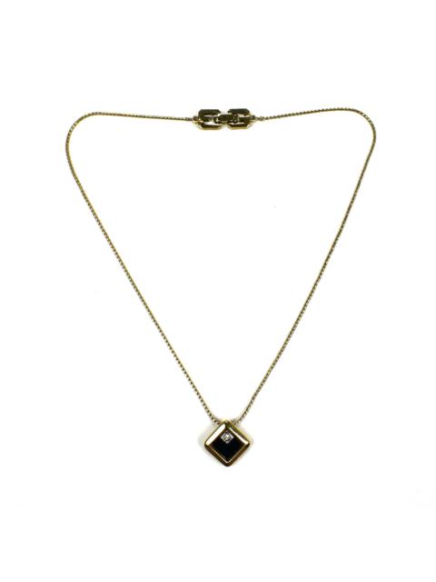 Givenchy Givenchy 1979 Runway Gold Square Pendant Chain Necklace