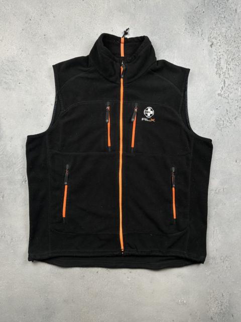 Polo Ralph Lauren RLX Ralph Lauren Fleece Vest Black Orange Zip Tech Outdoor