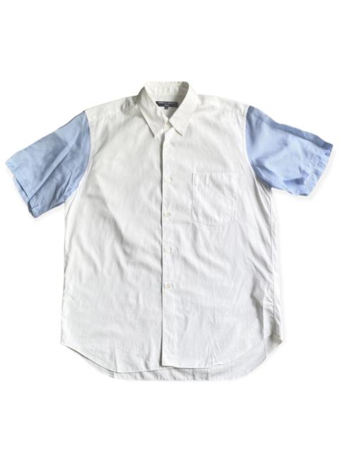 Comme Des Garçons Contrast Blue Stripes Rayon Sleeve Shirt