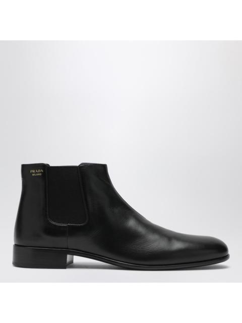 Prada Prada Black Leather Ankle Boots Women