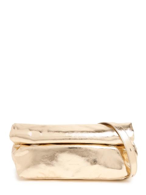 Small Rollup metallic leather bag