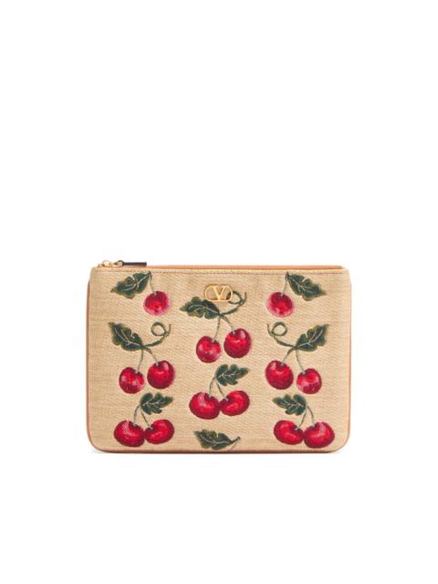 Valentino VLogo Signature Cherry clutch bag