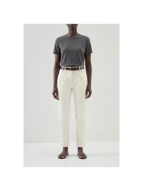 Brunello Cucinelli Brunello Cucinelli Warm White Pleated Trousers
