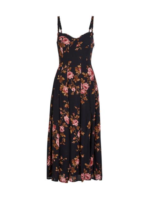 Reformation Reformation Katara Floral-print Georgette Midi Dress