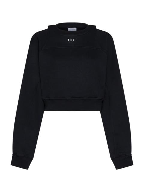 Off-White Black Cotton Sweatshirt