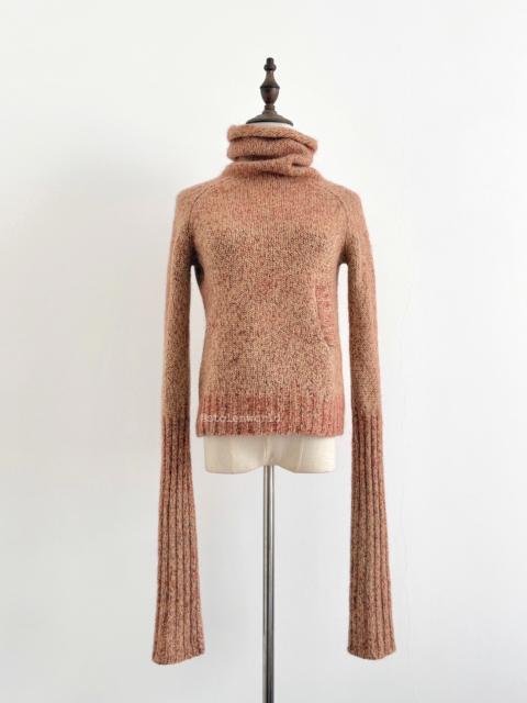 Yohji Yamamoto Yohji Yamamoto Y's Mixed Color Cuffed Wool Knit Pink Top