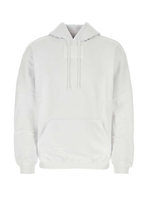 VTMNTS - Vtmnts Men White Cotton Blend Oversize Sweatshirt