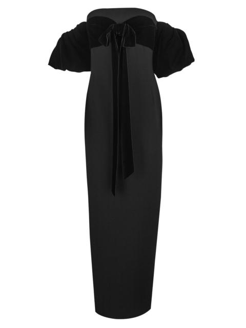 Oscar de la Renta Puff Sleeve Column Gown
