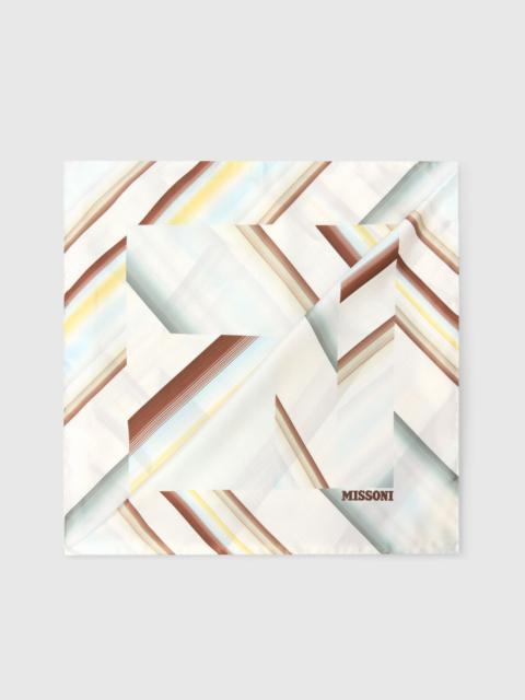 Missoni Pure silk foulard with print and logo lettering