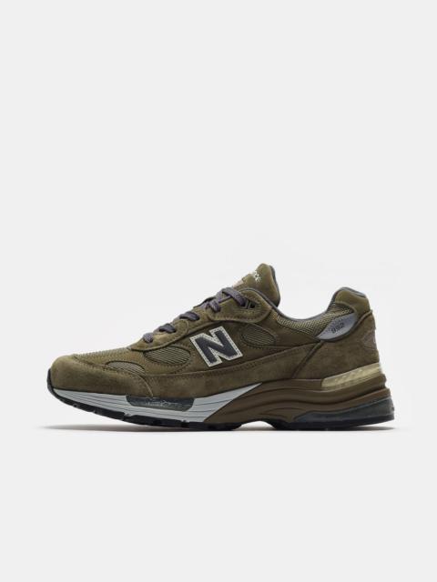 New Balance Made in USA 992 Sneaker in Dark Camo/Covert Green/Aluminum Grey
