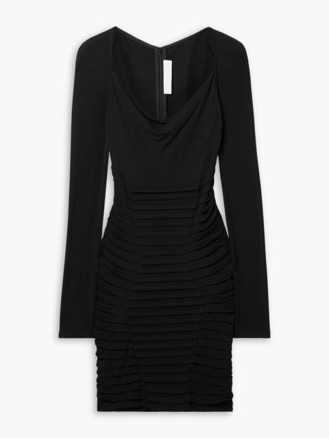 Dion Lee Pintucked stretch-jersey mini dress