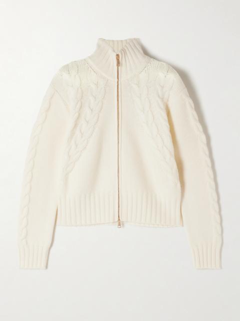 Max Mara Mabel Cable-knit Wool And Cashmere-blend Cardigan