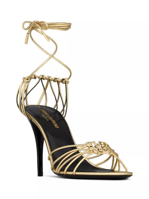 SAINT LAURENT Women's Babylone Sandals in Smooth Leather