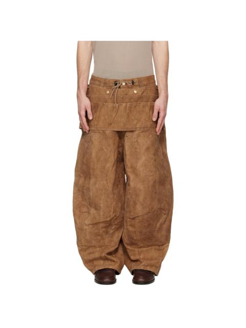 NEEDLES Brown Apron Painter Trousers
