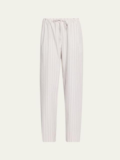 The Row Hypnosta Striped Straight-Leg Drawstring Pants