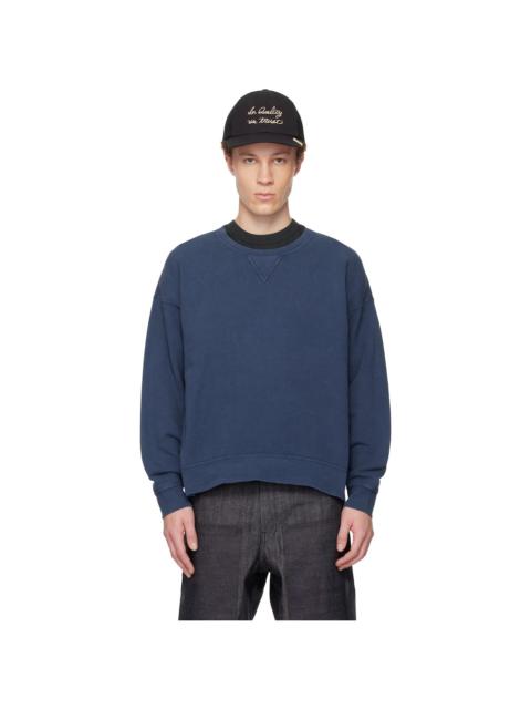 visvim Blue Jumbo SB L/S DMGD Sweatshirt