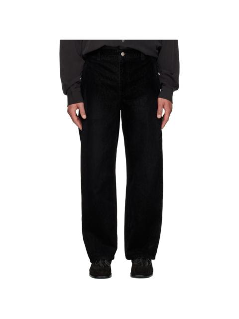 SOLID HOMME Black Velvet Denim Jeans