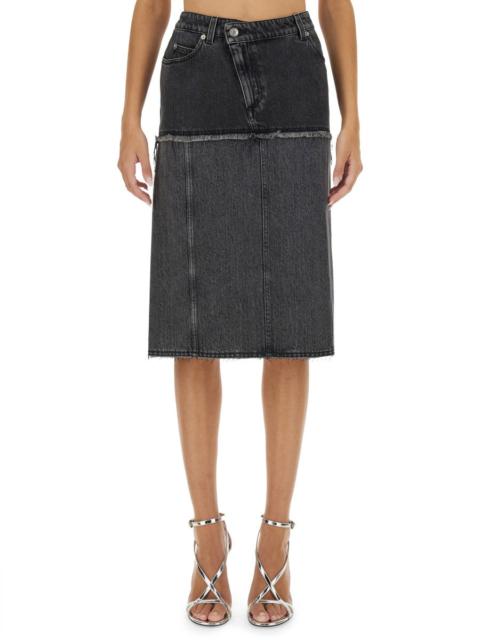 Alexander McQueen Alexander Mcqueen Women Two-Tone Denim Skirt