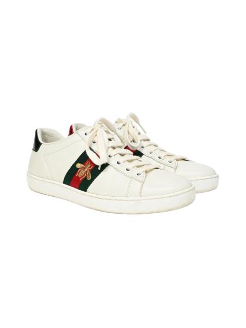 GUCCI Gucci Women's Leather Ace Sneakers with Bee (Authentic Pre-Loved)