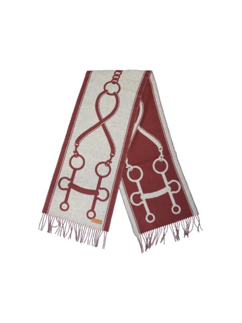 Hermès Hermes Casaque Mors Scarf Rouge H Ivoire