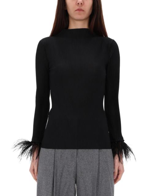 BOSS Boss Women "Ephedera" Top With Removable Feathers