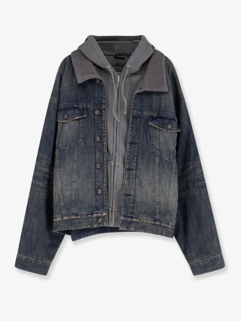 BALENCIAGA Balenciaga Men Layered Cotton Denim Jacket