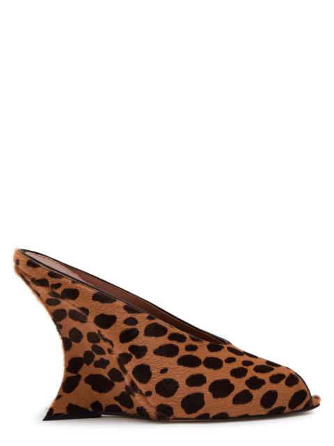 PARIS TEXAS Paris Texas Nina 110 Leopard-print Calf Hair Mules