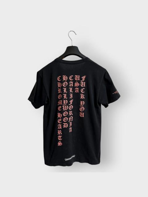 Chrome Hearts STEAL! Chrome Hearts Fuck You Eye Chart Scripts Pocket Tee