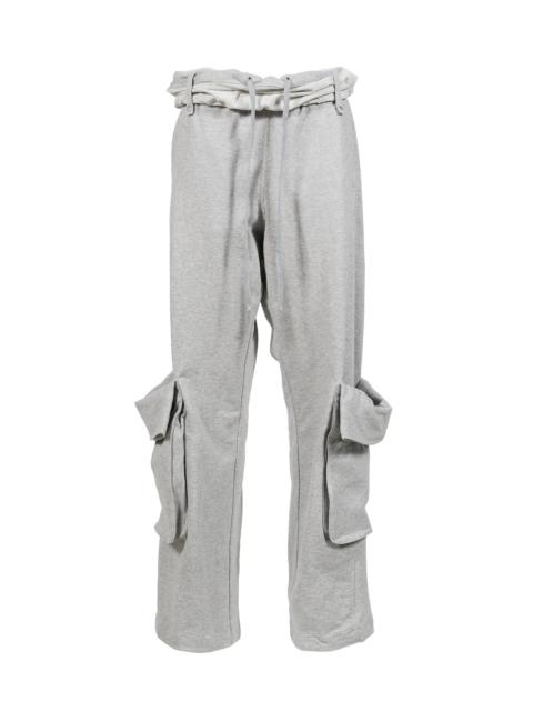 OPEN YY ROLLED WAIST SWEAT CARGO PANTS / GRY
