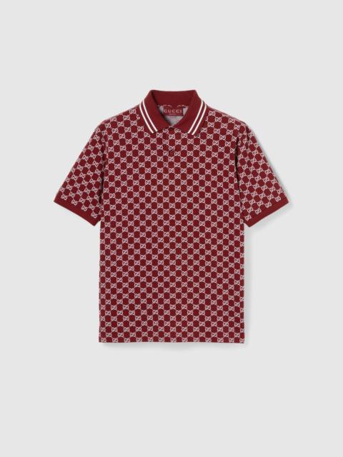 GUCCI GG cotton piquet jacquard polo shirt