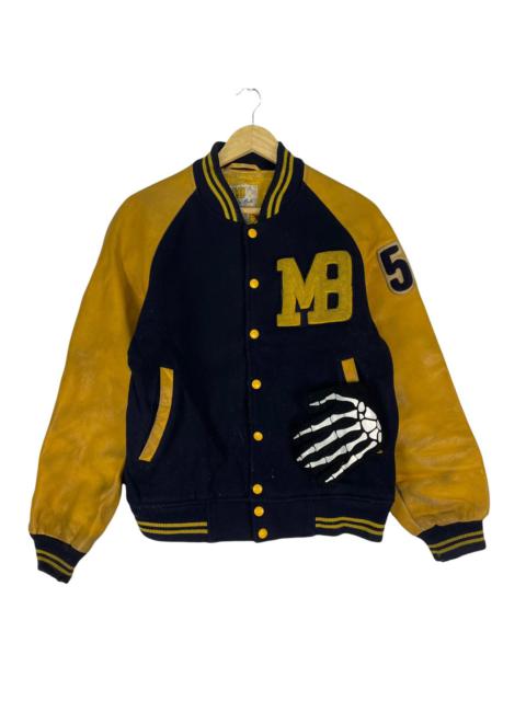 Other Designers Vintage - ⚡️MACBETH Letterman MB Varsity Leather Jacket