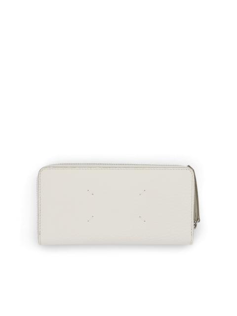 Maison Margiela Four Stitches Zip Around Wallet in White