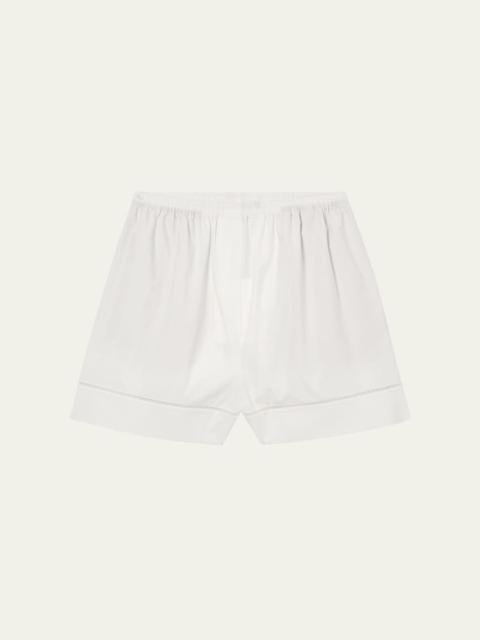 RÓHE Ladder Embroidered Poplin Shorts