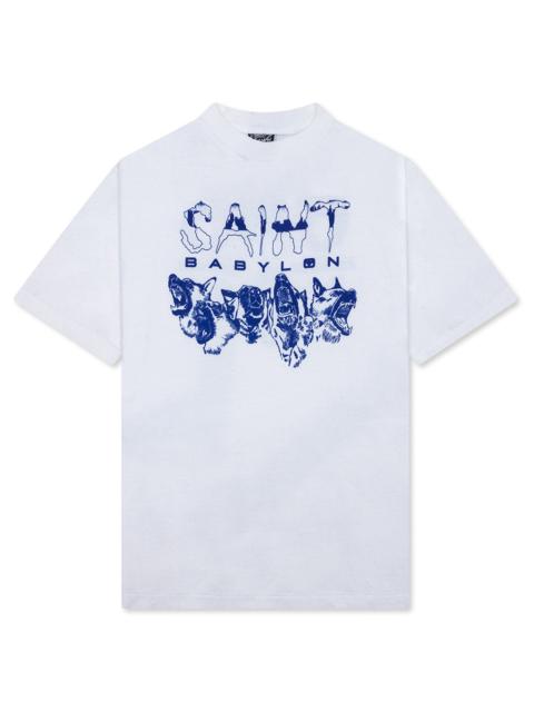 SAINT M×××××× SAINT M6 X BABYLON TRIPLE 6'X DOG S/S TEE - WHITE
