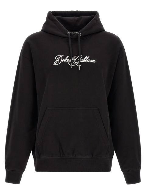 Dolce & Gabbana Dolce & Gabbana Men Logo Embroidery Hoodie