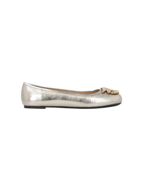 GOLDEN BALLERINA FLAT SHOES