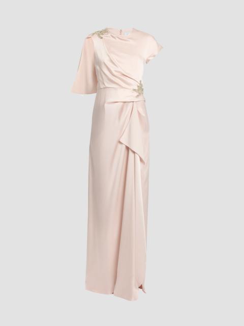Erdem EMBELLISHED SATIN CADY GOWN