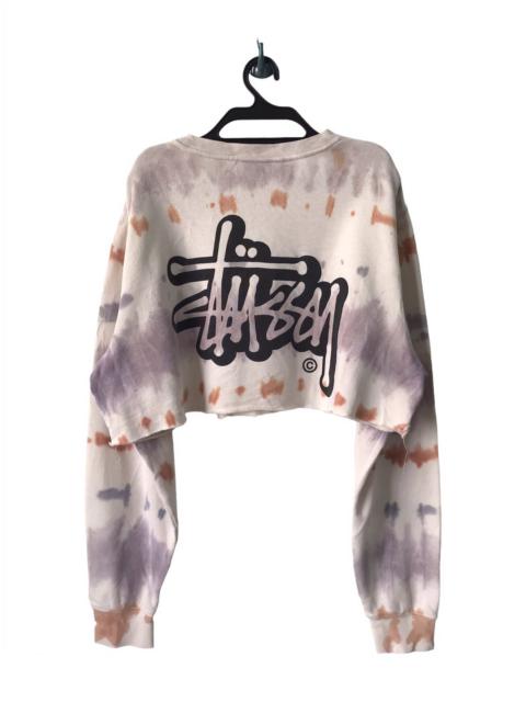 Stüssy Vtg Stussy Crop/Half Style Sweatshirt Dyed Custom Like