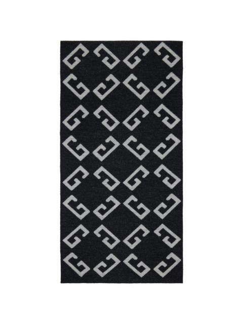 Gray Double-Faced Monogram Scarf