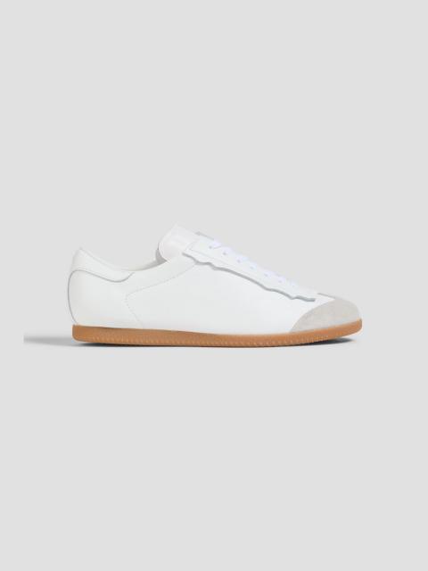 Maison Margiela Featherlight suede-trimmed leather sneakers