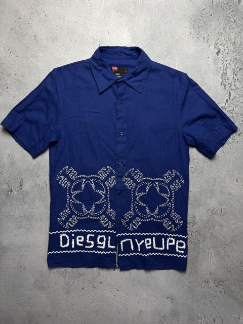 Diesel Rare Diesel Hawaiian Native Patterns Cotton Blend Shirt