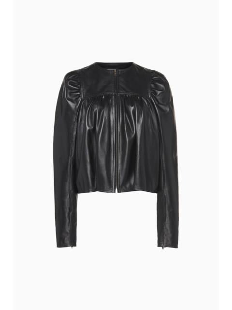 ULLA JOHNSON Anouk Zip Up Leather Jacket