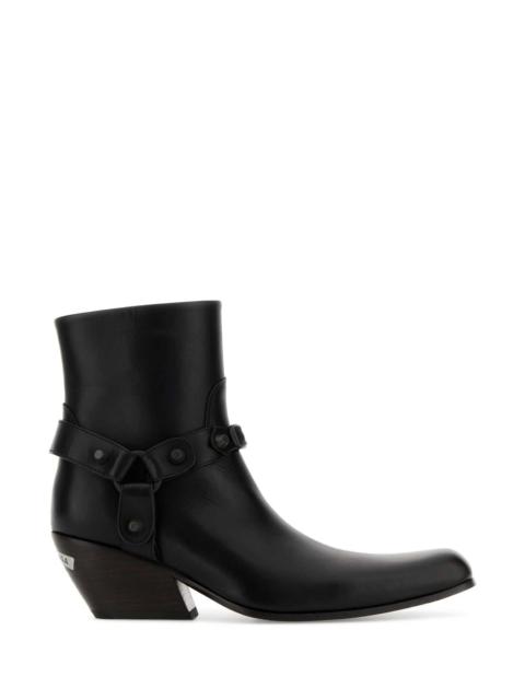BALENCIAGA Balenciaga Women Black Leather Memphis Ankle Boots