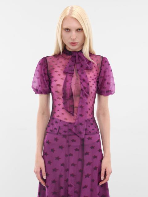 Acne Studios Purple Printed Jersey Blouse