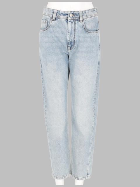 Brunello Cucinelli Brunello Cucinelli Women Pantalone Baggy Tapered In Denim Authentic